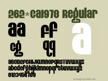 262-CAI978 Regular Version 1.00 February 18, 1999, initial release Font Sample