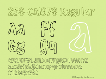 258-CAI978 Regular Version 1.00 April 10, 1997, initial release Font Sample