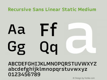 Recursive Sn Lnr St Med Version 1.073;hotconv 1.0.112;makeotfexe 2.5.65598; ttfautohint (v1.8.3)图片样张