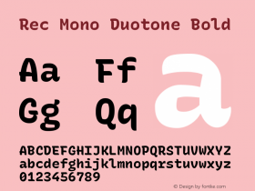 Rec Mono Duotone Bold Version 1.073图片样张