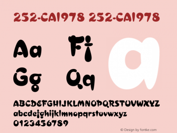 252-CAI978 252-CAI978 Version 3.0 Font Sample