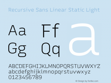 Recursive Sn Lnr St Lt Version 1.074;hotconv 1.0.112;makeotfexe 2.5.65598图片样张