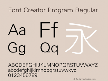 Font Creator Program Regular 3.00 Font Sample