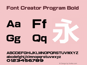 Font Creator Program Bold Version 0.70 Build_114 Font Sample
