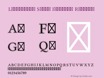 Libertinus Serif Initials Regular Version 7.040;RELEASE Font Sample