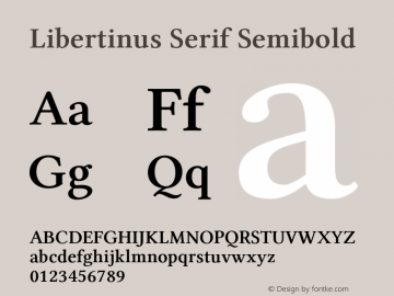 Libertinus Serif Semibold Version 7.040;RELEASE Font Sample