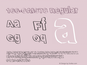 166-CAI978 Regular Version 1.00 January 15, 1932, initial release Font Sample