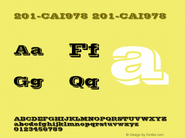 201-CAI978 201-CAI978 Version 3.0 Font Sample