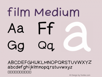 film Version 001.000 Font Sample