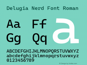 Delugia Nerd Font v2102.25图片样张