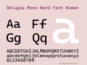 Delugia Mono Nerd Font v2102.25图片样张