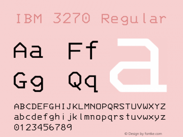 IBM 3270 Version 2.3.0 Font Sample