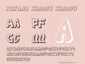Katana Shadow Shadow 2 Font Sample