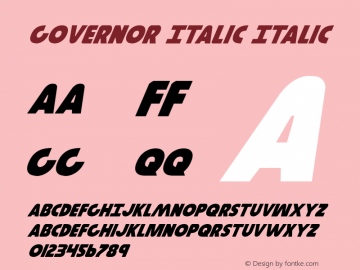 Governor Italic Italic 2图片样张