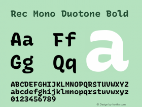 Rec Mono Duotone Bold Version 1.075图片样张