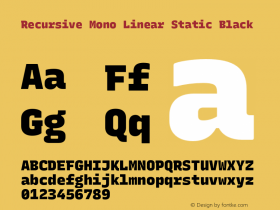 Recursive Mn Lnr St Blk Version 1.077;hotconv 1.0.112;makeotfexe 2.5.65598 Font Sample