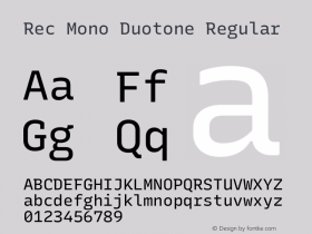 Rec Mono Duotone Version 1.077图片样张