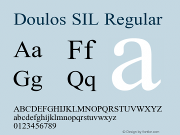 Doulos SIL Version 5.960 beta2 dev-a490e0 Font Sample
