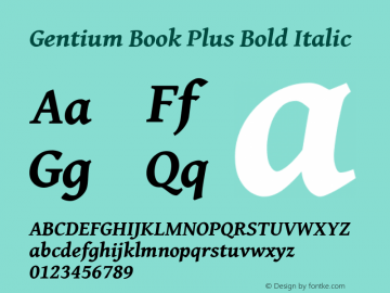 Gentium Book Plus Bold Italic Version 5.960 beta2 dev-4fd2ae图片样张