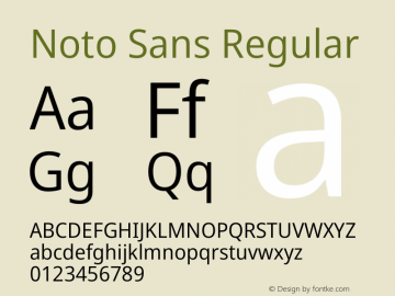 Noto Sans Regular Version 2.004图片样张