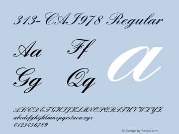 313-CAI978 Regular Version 001.005 April 12, 1994 Font Sample