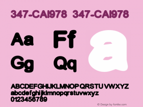 347-CAI978 347-CAI978 Version 3.0 Font Sample