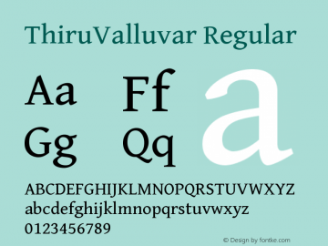 ThiruValluvar Version 0.700 Font Sample