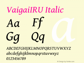VaigaiIRU Italic Version 0.700图片样张
