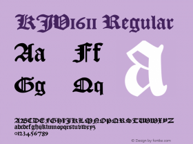 KJV 1611 Version 003.6 Font Sample