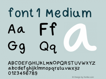 font1 Version 001.000 Font Sample