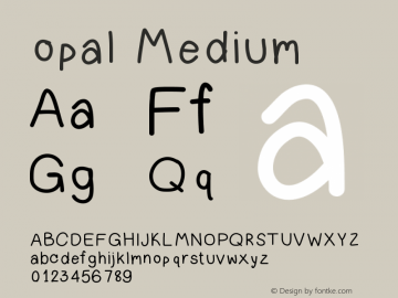 opal Version 001.000 Font Sample