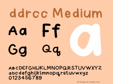 ddrcc Version 001.000 Font Sample