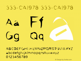 333-CAI978 333-CAI978 Version 3.0 Font Sample