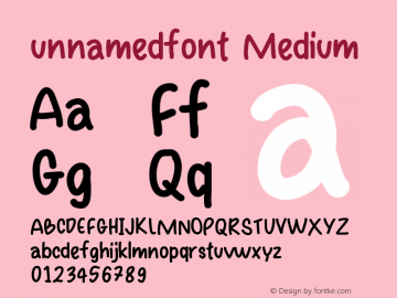 unnamedfont Version 001.000 Font Sample