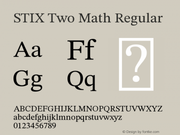 STIX Two Math Version 2.12 b161图片样张