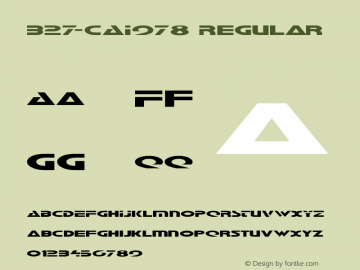 327-CAI978 Regular Version 1.00 December 18, 1995, initial release Font Sample