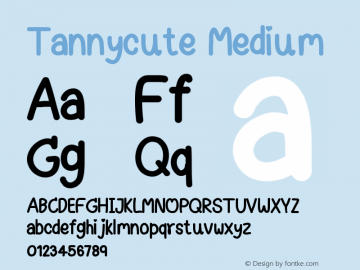 Tannycute Version 001.000 Font Sample