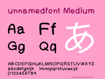 unnamedfont Version 001.000 Font Sample