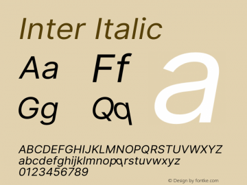 Inter Italic Version 3.016;git-4cb8acb75图片样张