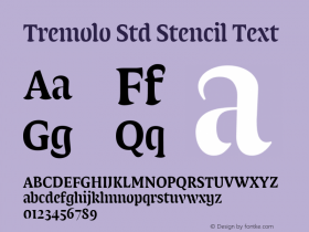 Tremolo Stencil Std Txt Version 5.0; 2015图片样张