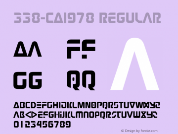 338-CAI978 Regular Version 1.00 May 6, 1996, initial release Font Sample