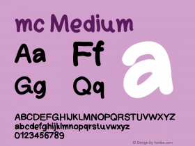 mc Version 001.000 Font Sample