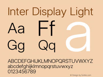 Inter Display Light Version 3.017;git-08b277b76图片样张