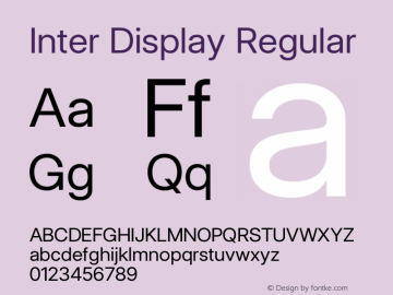 Inter Display Regular Version 3.017;git-08b277b76图片样张