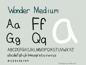 Wonder Version 001.000 Font Sample