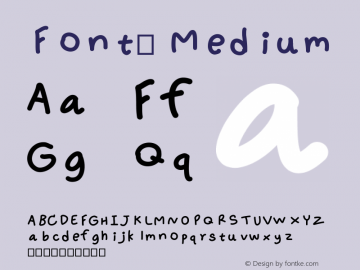 Font1 Version 001.000 Font Sample