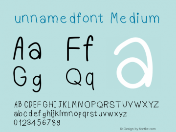 unnamedfont Version 001.000 Font Sample