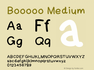 Booooo Version 001.000 Font Sample