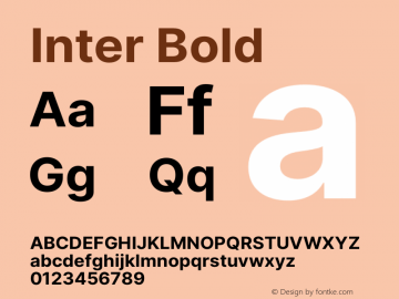 Inter Bold Version 3.018;git-588b23468 Font Sample