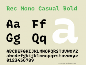 Rec Mono Casual Bold Version 1.078图片样张